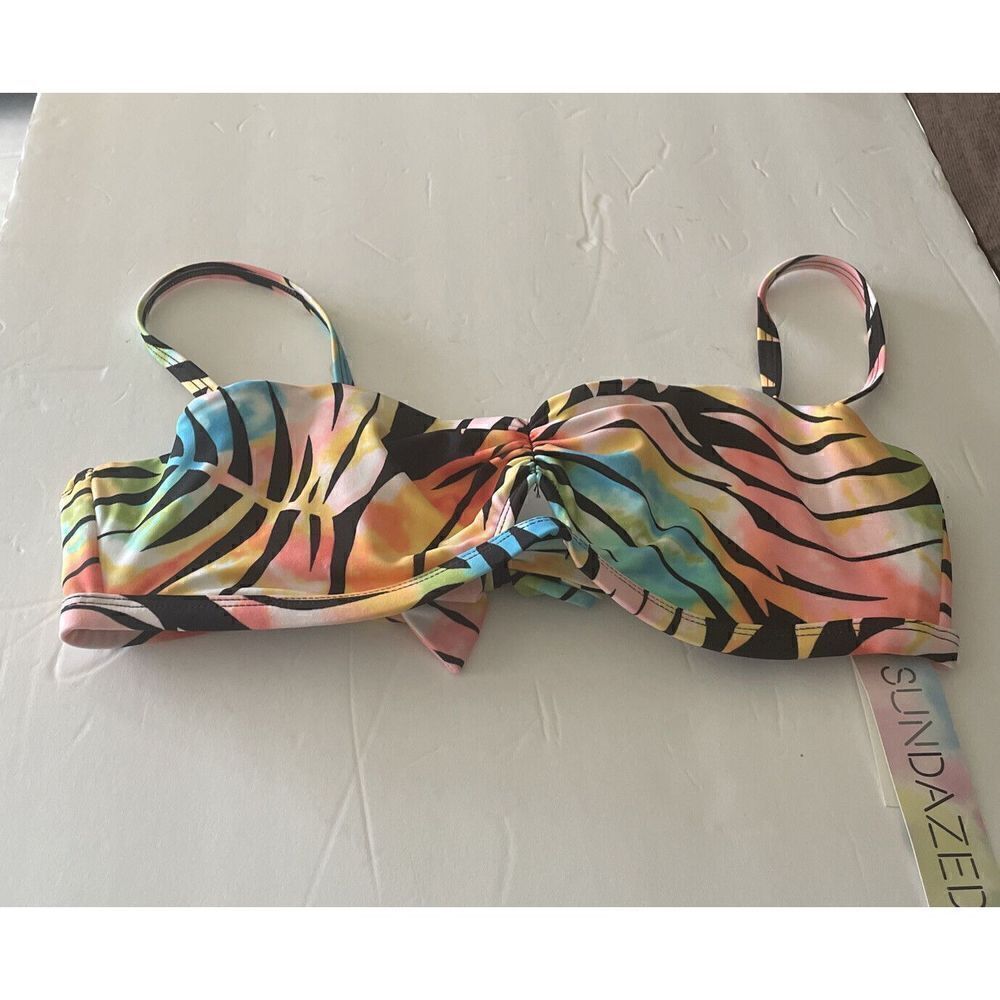 Sundazed Printed Becky Sized 32C Bikini Top NWT